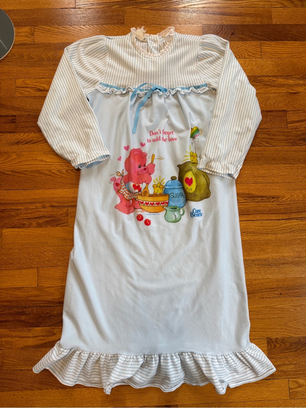 Care Bears Vintage Night Gown 80s Girls XL Womens Small Night Shirt Nightie